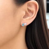 恆星海藍寶珍珠耳環 Stellar Aquamarine Akoya Pearl Earrings