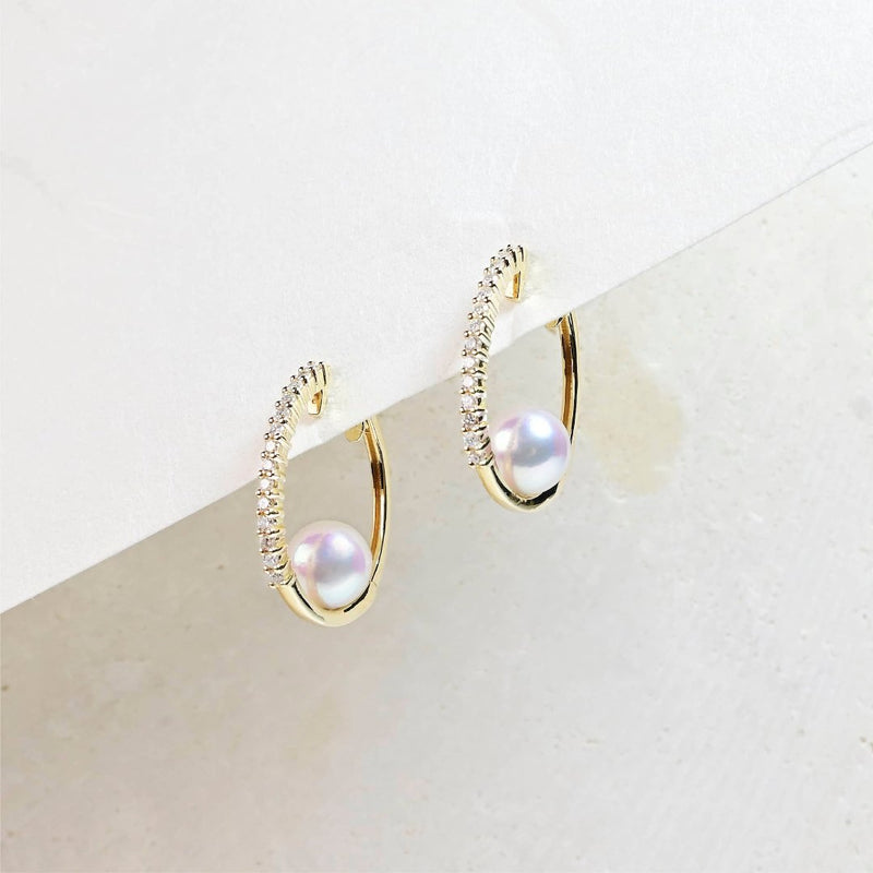 映照珍珠耳環 Aurora Akoya Pearl Earrings