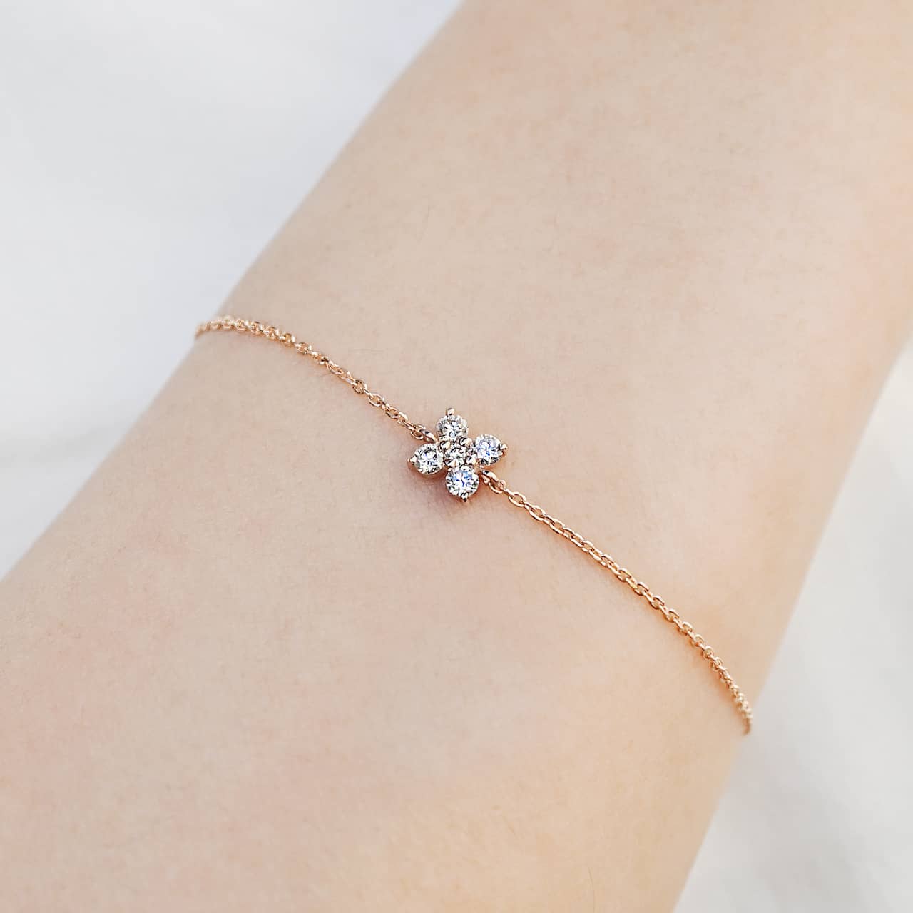 幸福鑽石手鍊實拍上手照