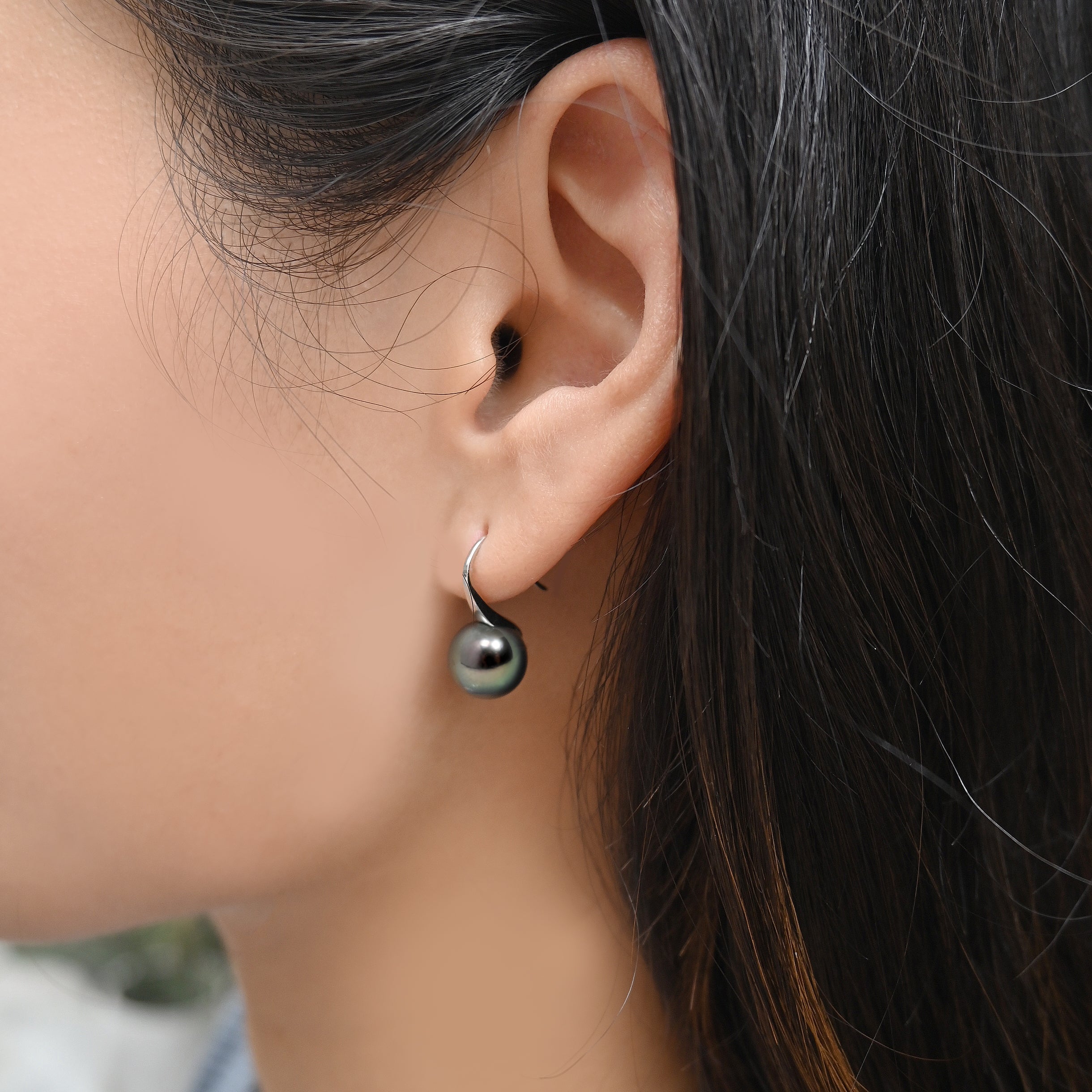 奧黛兒黑珍珠耳環  ODILE TAHITIAN PEARL EARRINGS