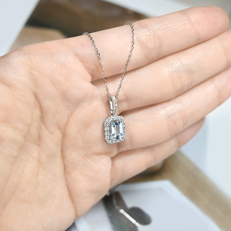 天堂之夏海藍寶鑽石項鍊 Paradise Summer Aquamarine Diamond  Necklace