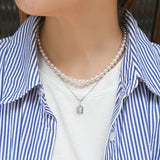天堂之夏海藍寶鑽石項鍊 Paradise Summer Aquamarine Diamond  Necklace