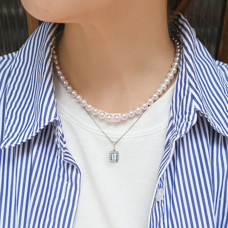 天堂之夏海藍寶鑽石項鍊 Paradise Summer Aquamarine Diamond  Necklace
