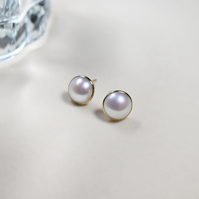 月光馬貝珠耳環 Moonlit Mabe Pearl Earrings