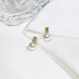 綠野仙蹤橄欖石珍珠耳環 Wonderland Peridot Akoya Pearl Earrings