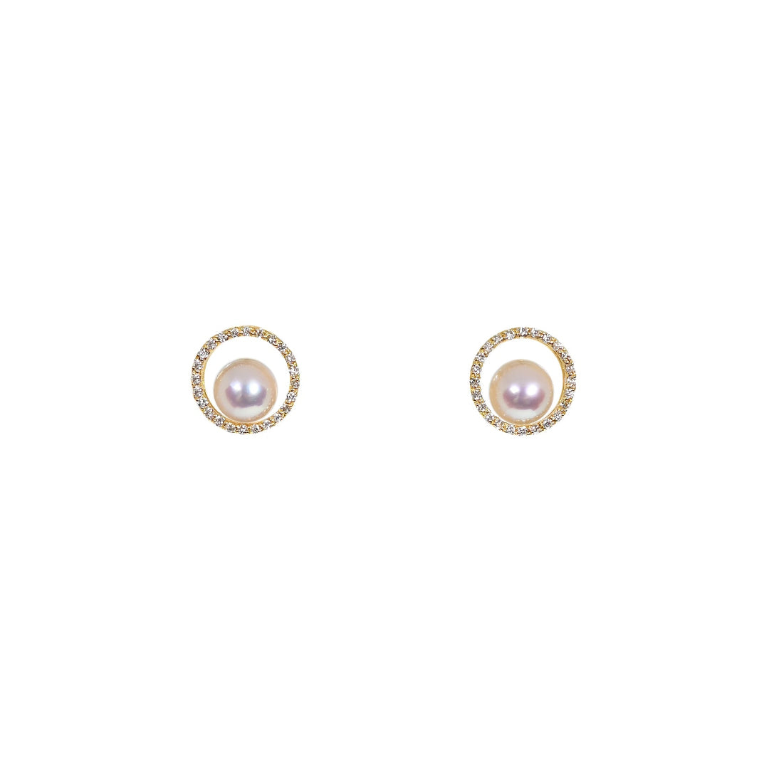 月光女神珍珠耳環 Selene Akoya Pearl Earrings