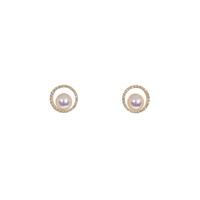 月光女神珍珠耳環 Selene Akoya Pearl Earrings
