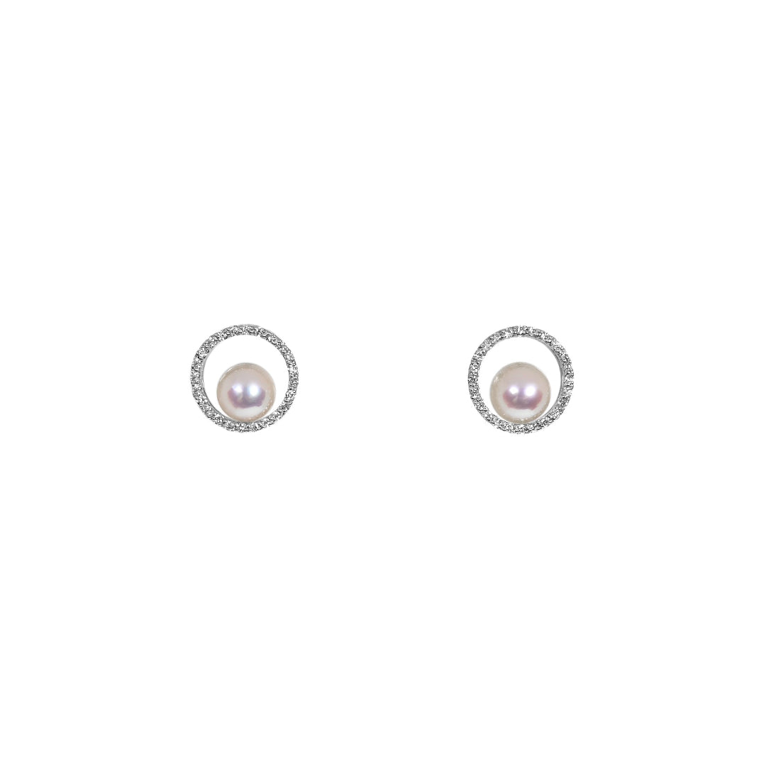月光女神珍珠耳環 Selene Akoya Pearl Earrings