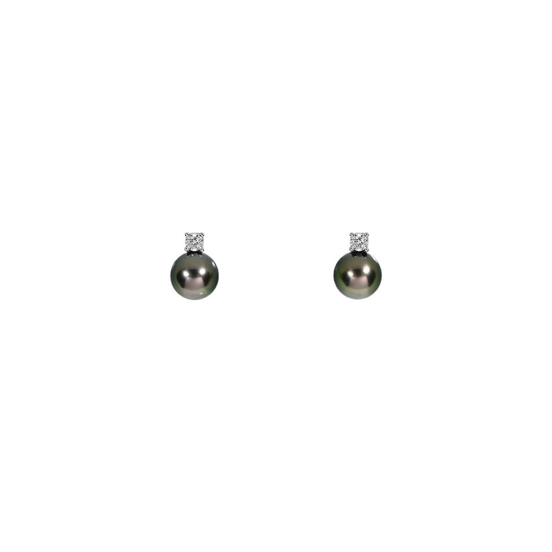 黛曜黑珍珠耳環Ebony Tahitian Pearl Earrings
