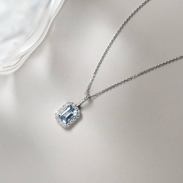 天堂之夏海藍寶鑽石項鍊 Paradise Summer Aquamarine Diamond  Necklace