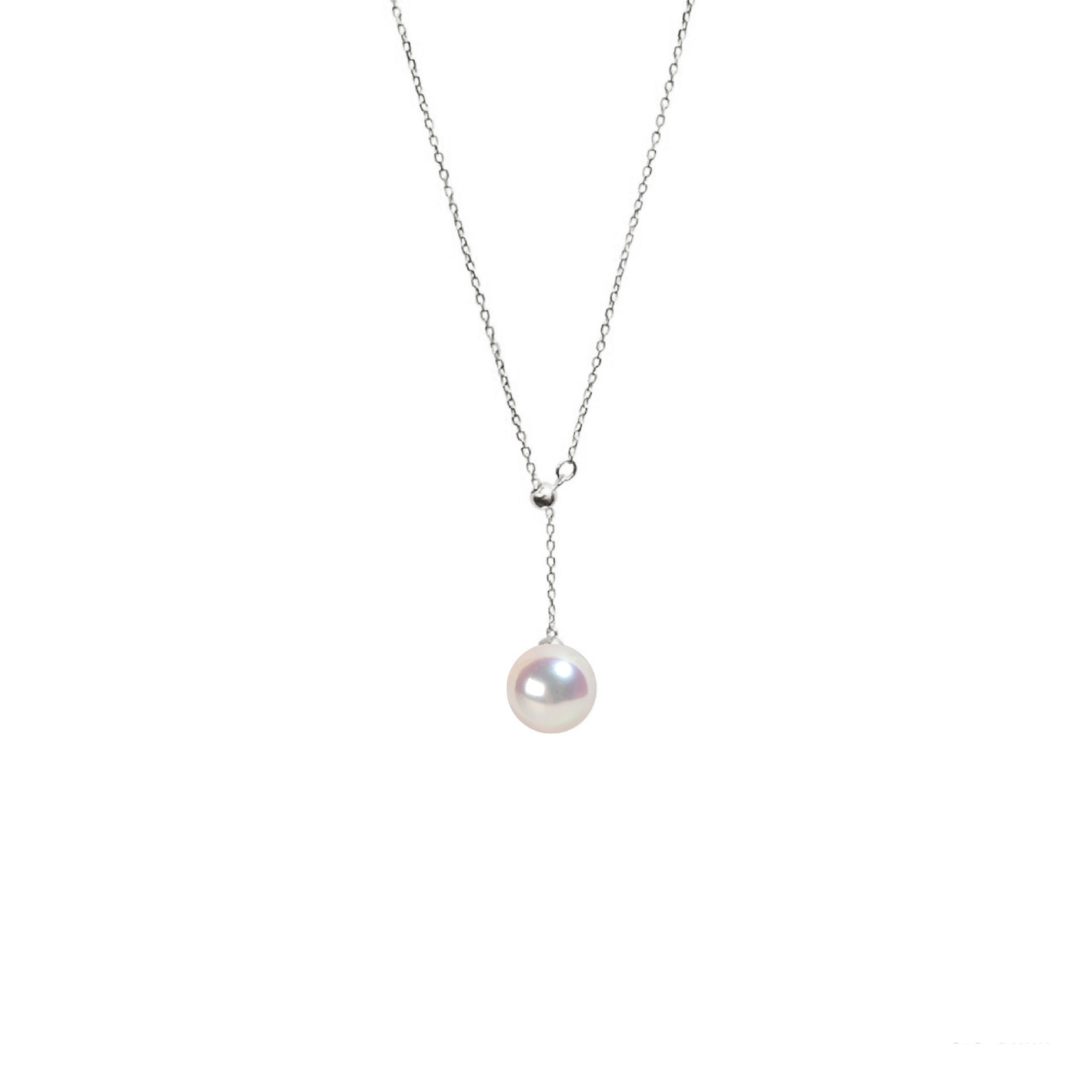初遇珍珠Y字項鍊 Elegant Akoya Pearl Y Necklace