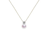 日本Akoya珍珠搭配單鑽18K金項鍊