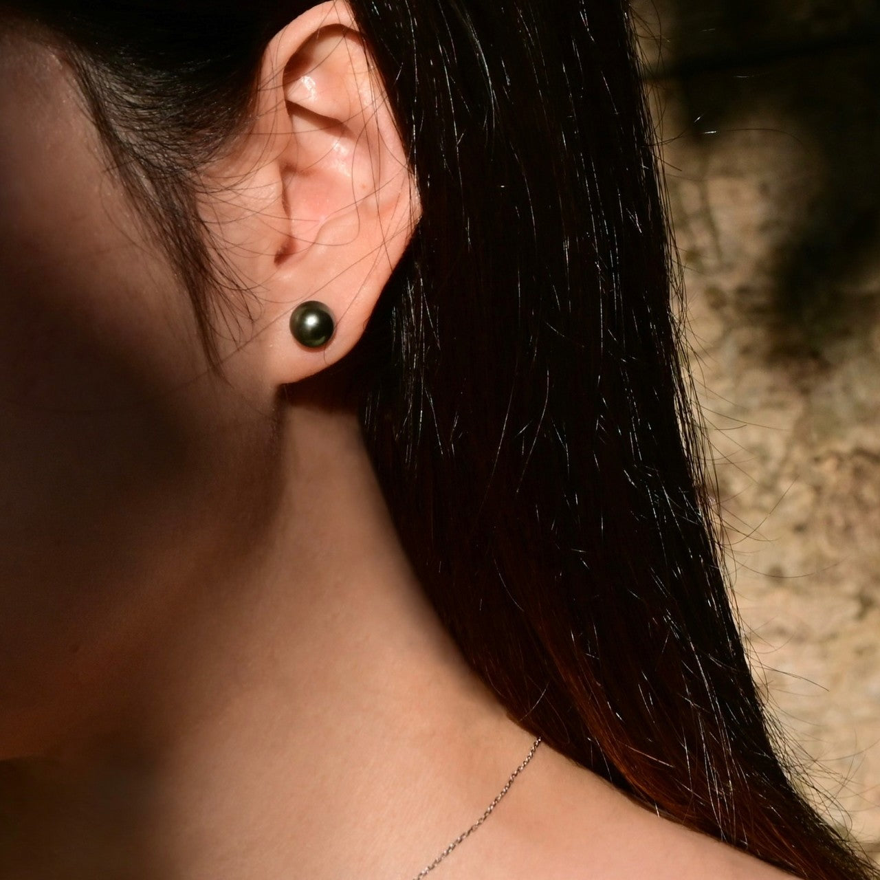 奧黛兒黑珍珠耳環 Odile Tahitian Pearl Earrings